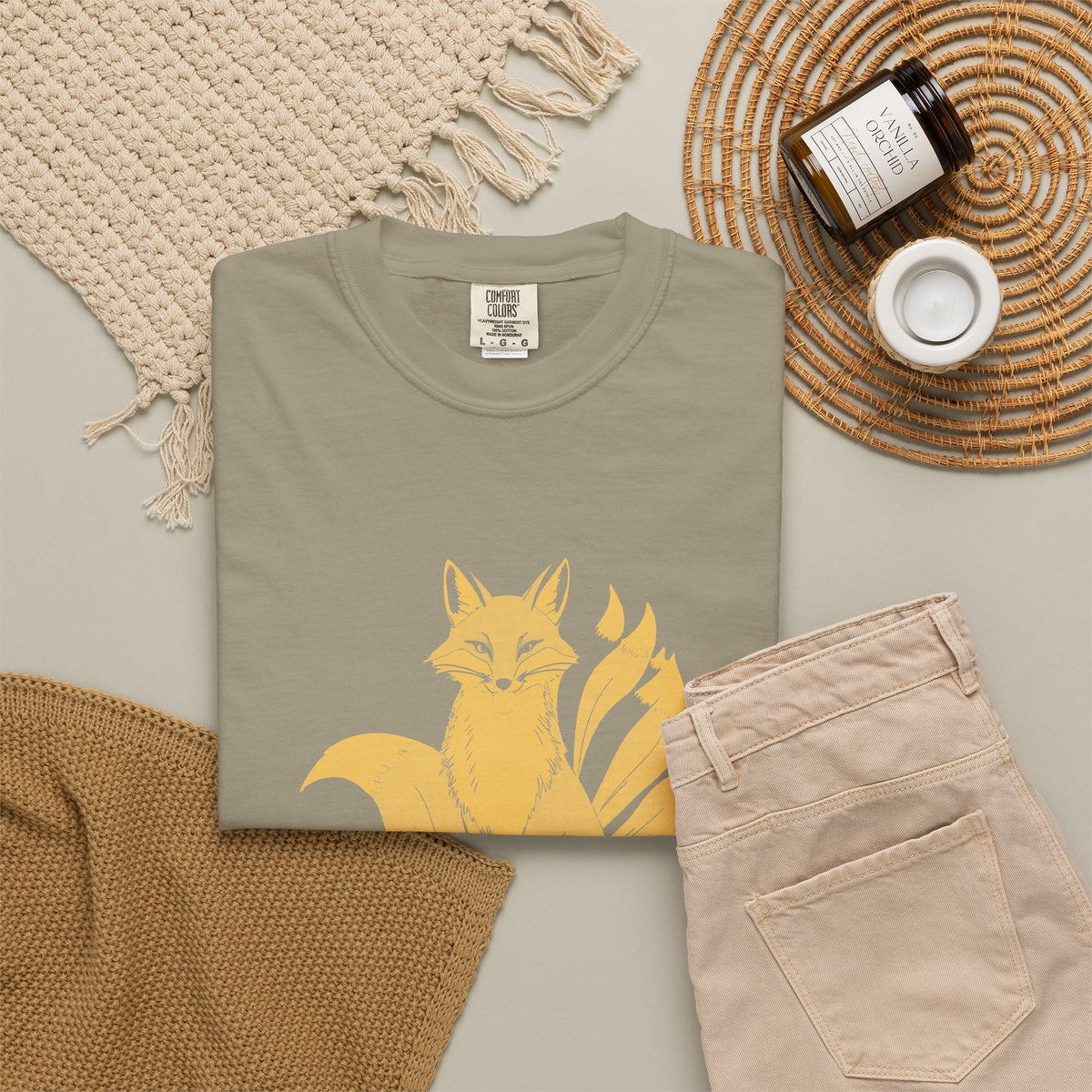 Kitsune · “Fox wedding weather.” — Garment-Dyed One-Ink Tee