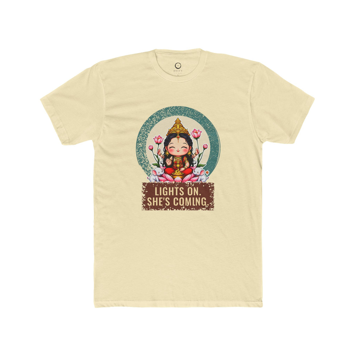 Lakshmi · “Lights on. She's coming.” — Unisex T-Shirt