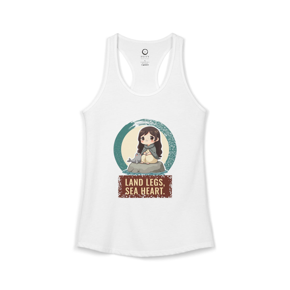Selkie: Grey Selkie of Sule Skerry — Women's Racerback Tank