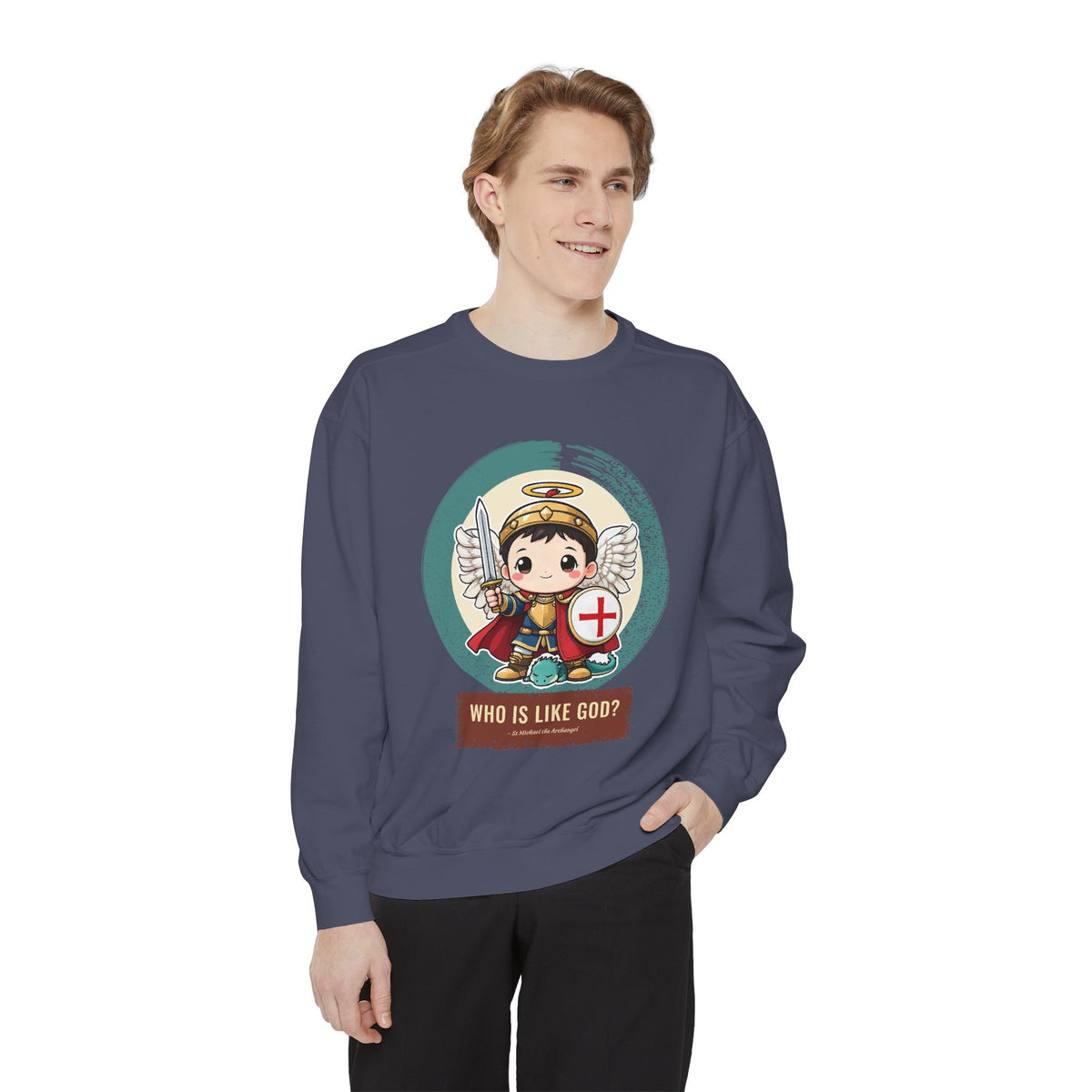 St Michael the Archangel: Prince of the Heavenly Host — Garment-Dyed Sweatshirt