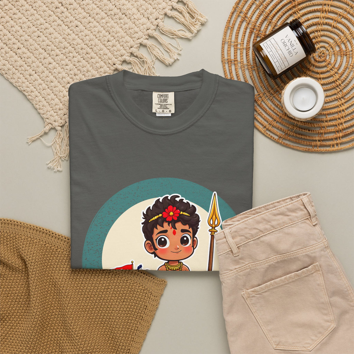 Murugan: Two Companions from One Tree — Garment-Dyed T-Shirt