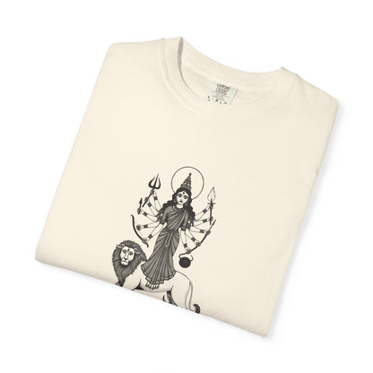 Durga · “Every god chipped in.” — Garment-Dyed One-Ink Tee