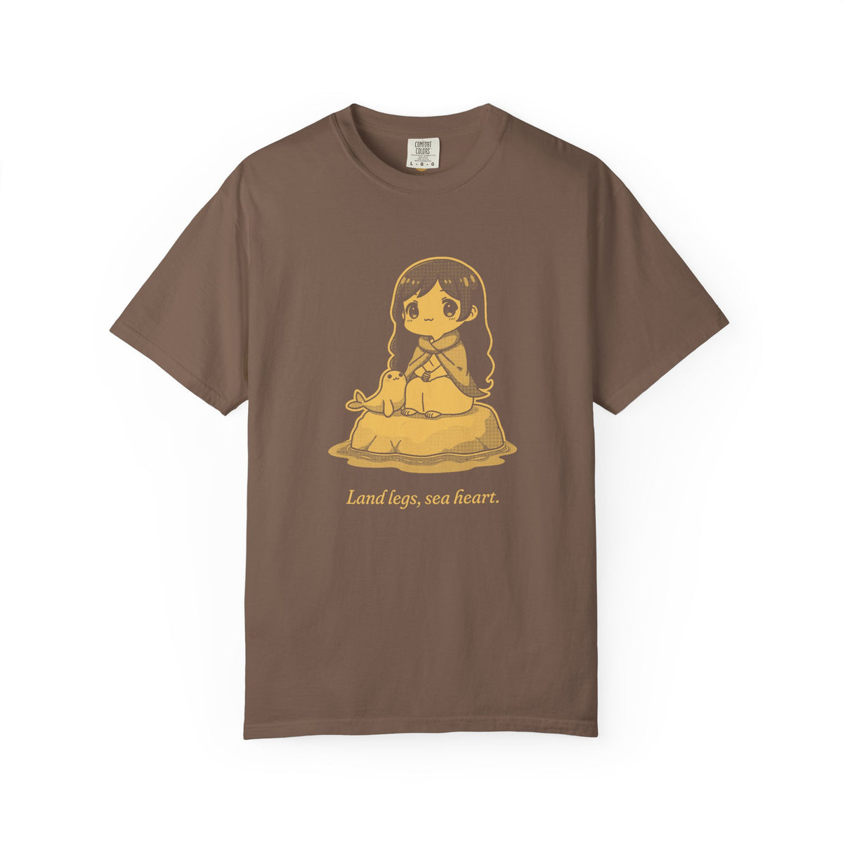 Selkie · “Land legs, sea heart.” — Garment-Dyed One-Ink Tee