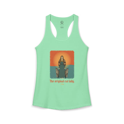Freyja: Lender of the Falcon Cloak — Women's Racerback Tank