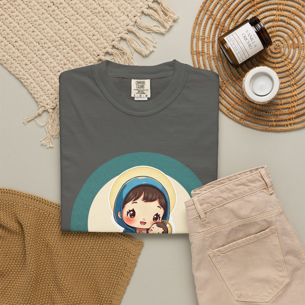 The Virgin Mary · “Ask your mother.” — Garment-Dyed T-Shirt