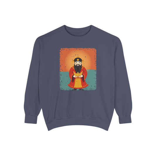 Caishen: The Civil God of Wealth — Garment-Dyed Sweatshirt