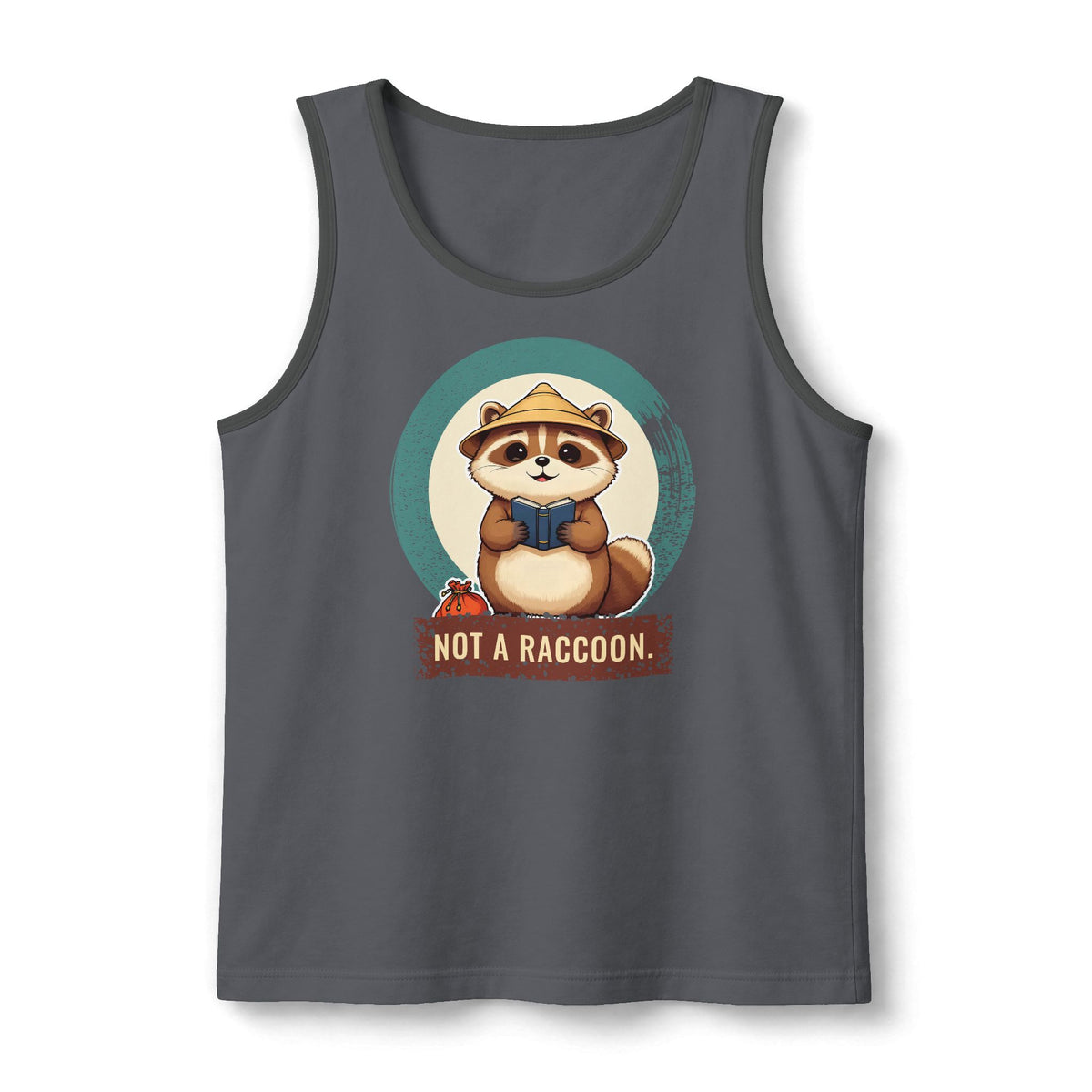 Tanuki: Lucky Greeter at the Shop Door — Unisex Muscle Tank
