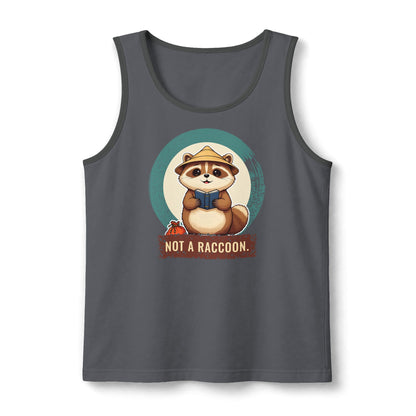 Tanuki: Lucky Greeter at the Shop Door — Unisex Muscle Tank