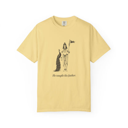 Murugan: Rider of the Peacock — Garment-Dyed One-Ink Tee