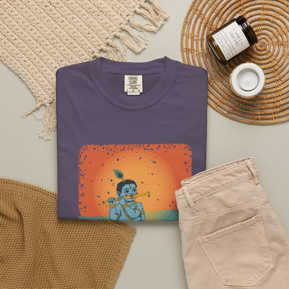 Krishna · “Butter thief. Heart thief.” — Garment-Dyed T-Shirt