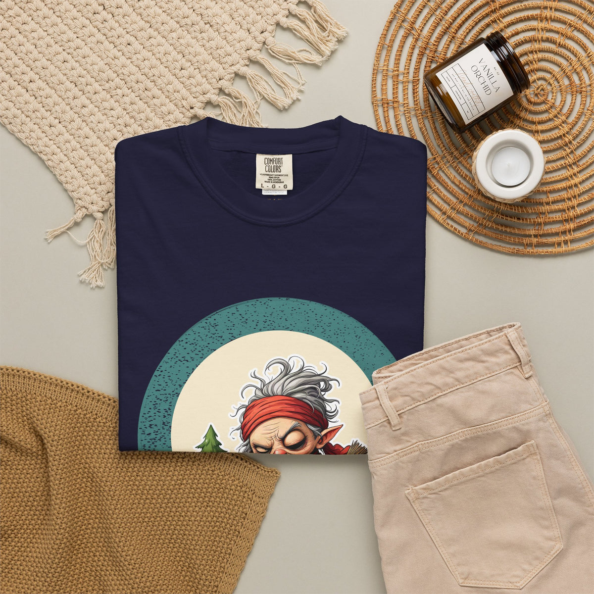 Baba Yaga: Grandmother Witch — Garment-Dyed T-Shirt