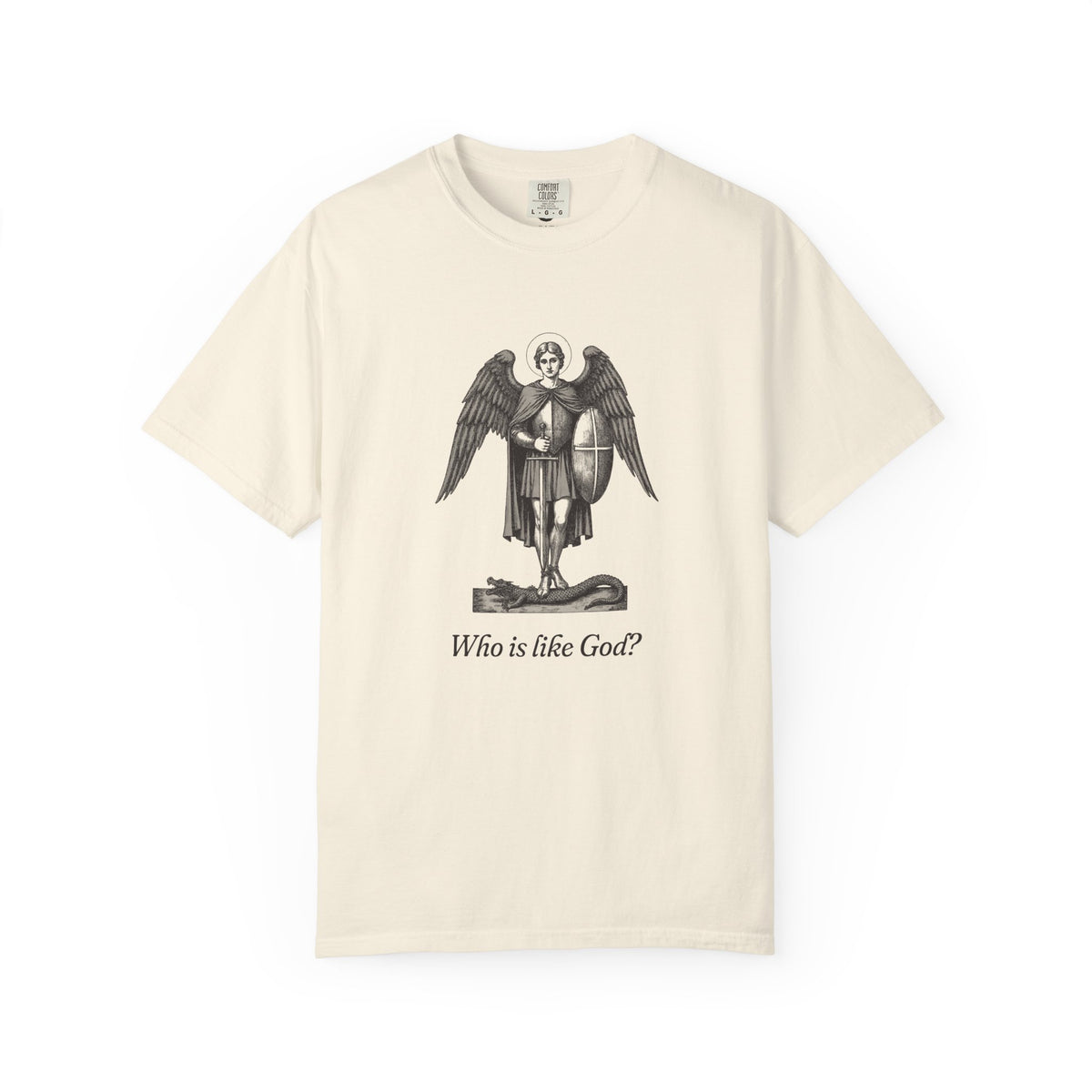 St Michael the Archangel: Chief Commander of Heaven — Garment-Dyed One-Ink Tee