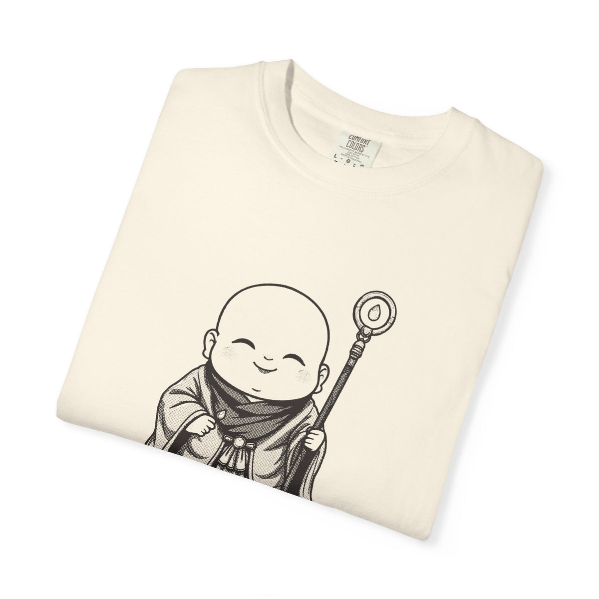 Jizō · “Travel buddy.” — Garment-Dyed One-Ink Tee