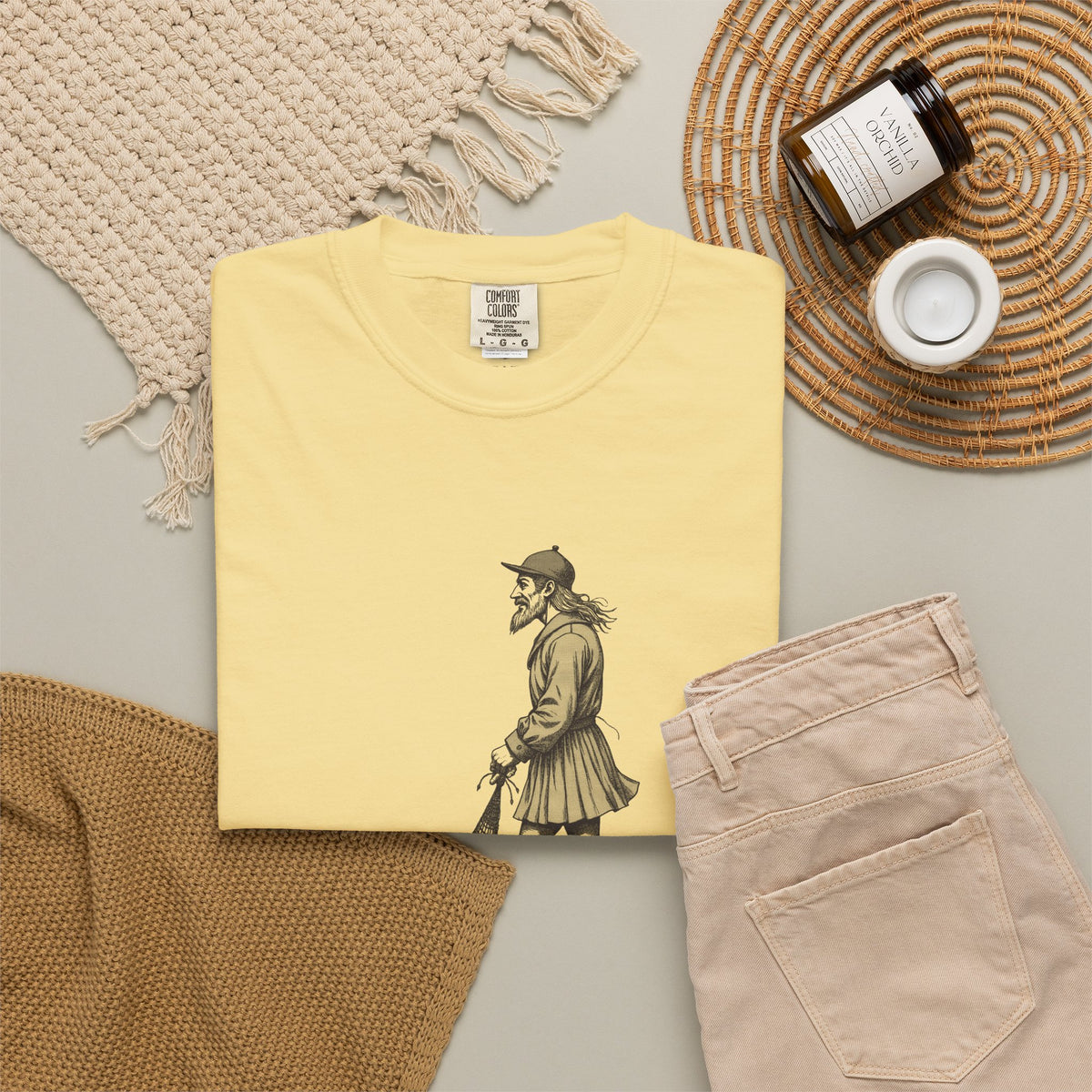 Loki: Maker of the First Net — Garment-Dyed One-Ink Tee