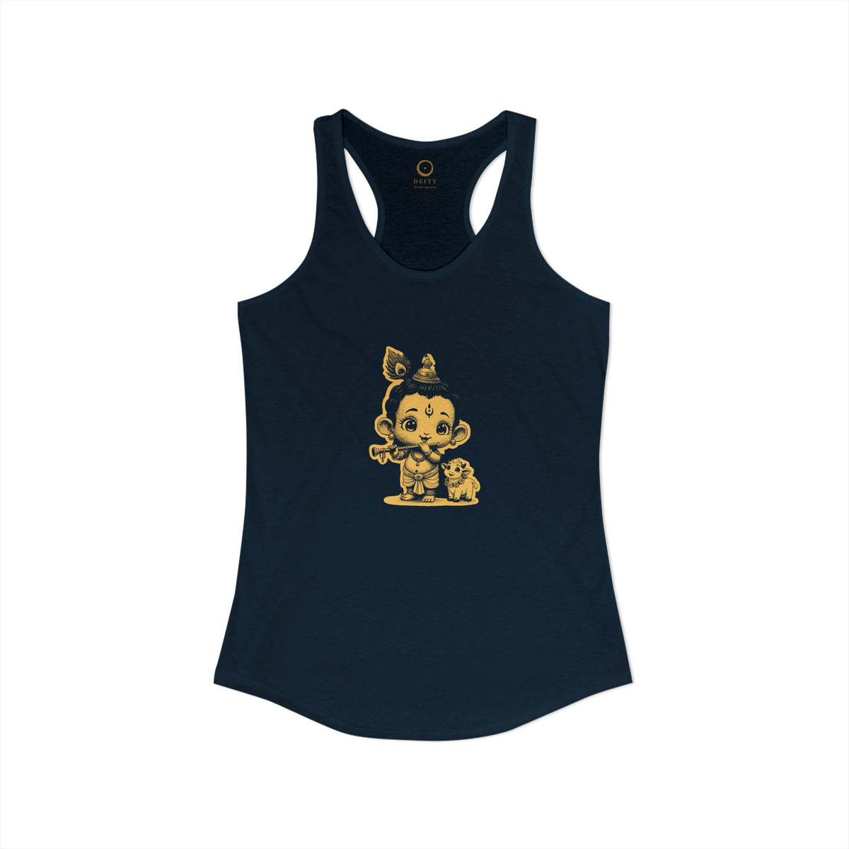 Krishna: Holder of the Flute — Women's Racerback Tank
