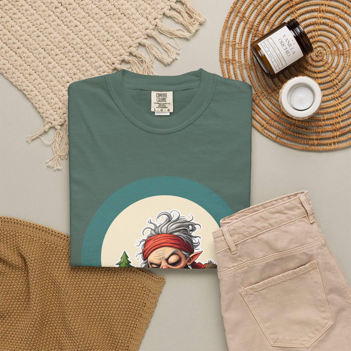 Baba Yaga: Grandmother Witch — Garment-Dyed T-Shirt
