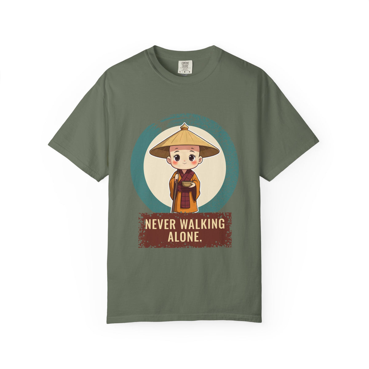 Kōbō Daishi · “Never walking alone.” — Garment-Dyed T-Shirt