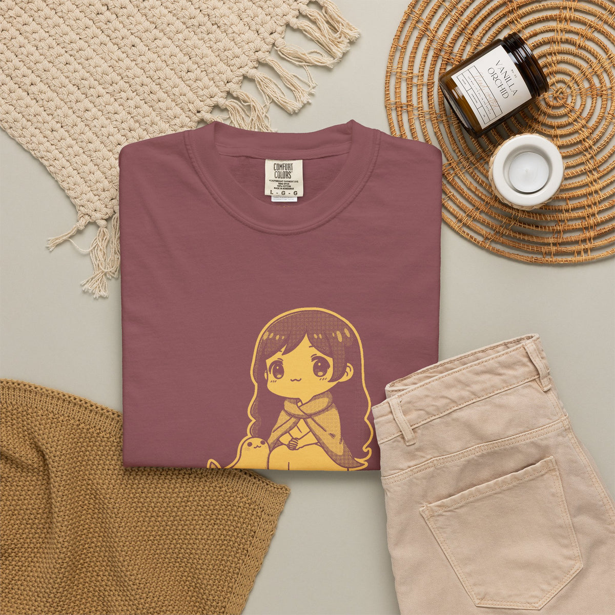 Selkie · “Land legs, sea heart.” — Garment-Dyed One-Ink Tee