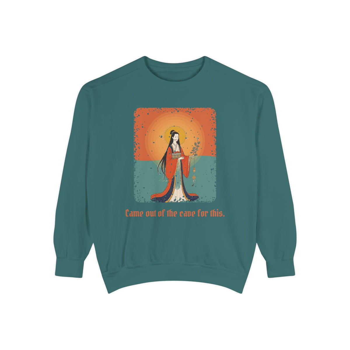 Amaterasu: She Who Shines in Heaven — Garment-Dyed Sweatshirt