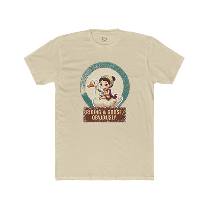 Aphrodite · “Riding a goose, obviously.” — Unisex T-Shirt