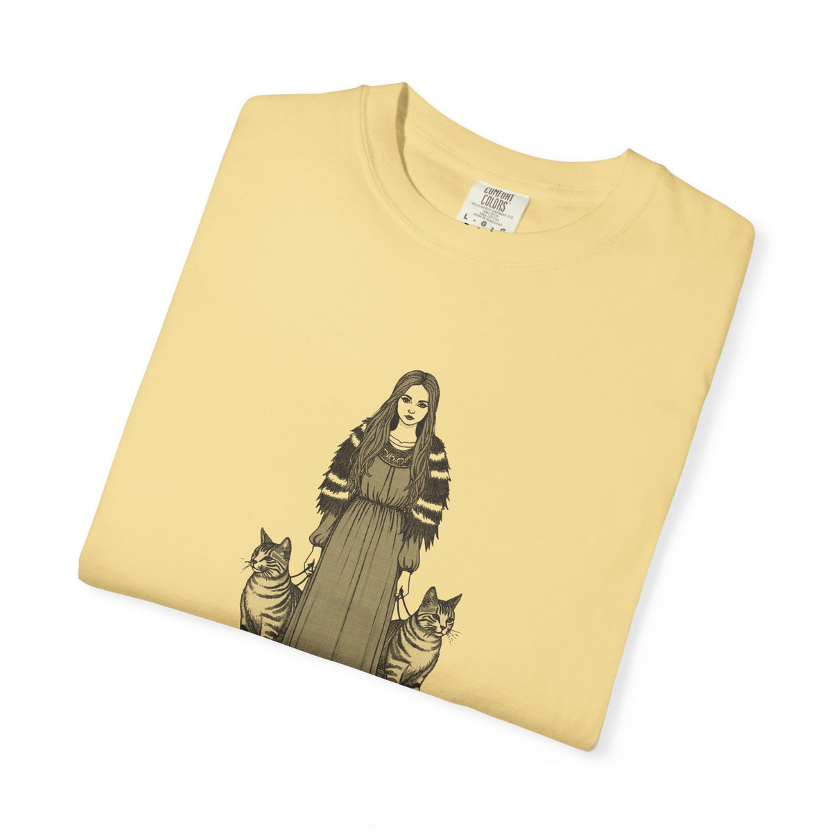 Freyja · “The original cat lady.” — Garment-Dyed One-Ink Tee