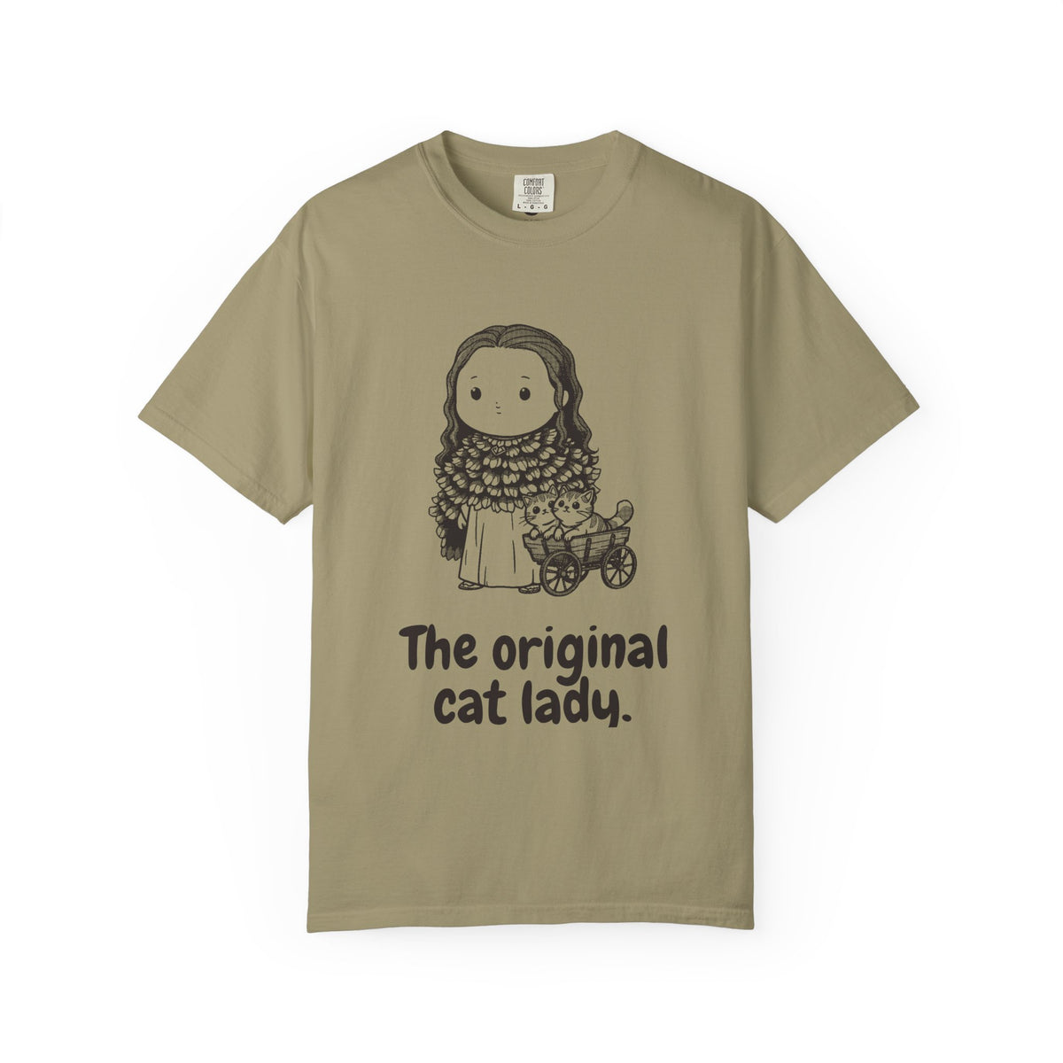 Freyja · “The original cat lady.” — Garment-Dyed One-Ink Tee