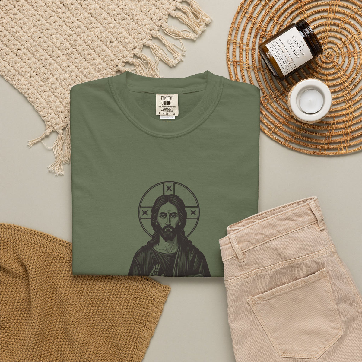Jesus Christ · “How long must I put up with you?” — Garment-Dyed One-Ink Tee