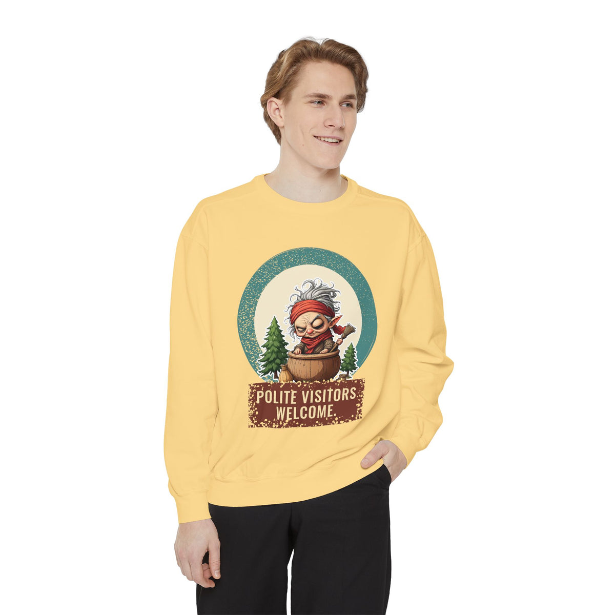 Baba Yaga: Grandmother Witch — Garment-Dyed Sweatshirt