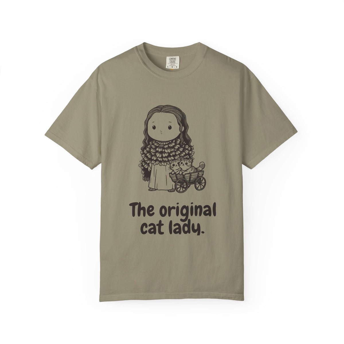 Freyja · “The original cat lady.” — Garment-Dyed One-Ink Tee
