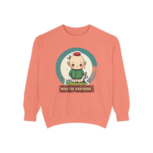 Aos Sí: Green Jacket, Red Cap — Garment-Dyed Sweatshirt