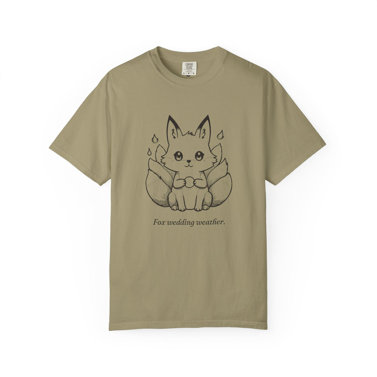 Kitsune · “Fox wedding weather.” — Garment-Dyed One-Ink Tee