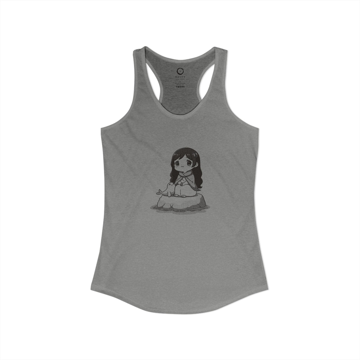 Selkie: Grey Selkie of Sule Skerry — Women's Racerback Tank