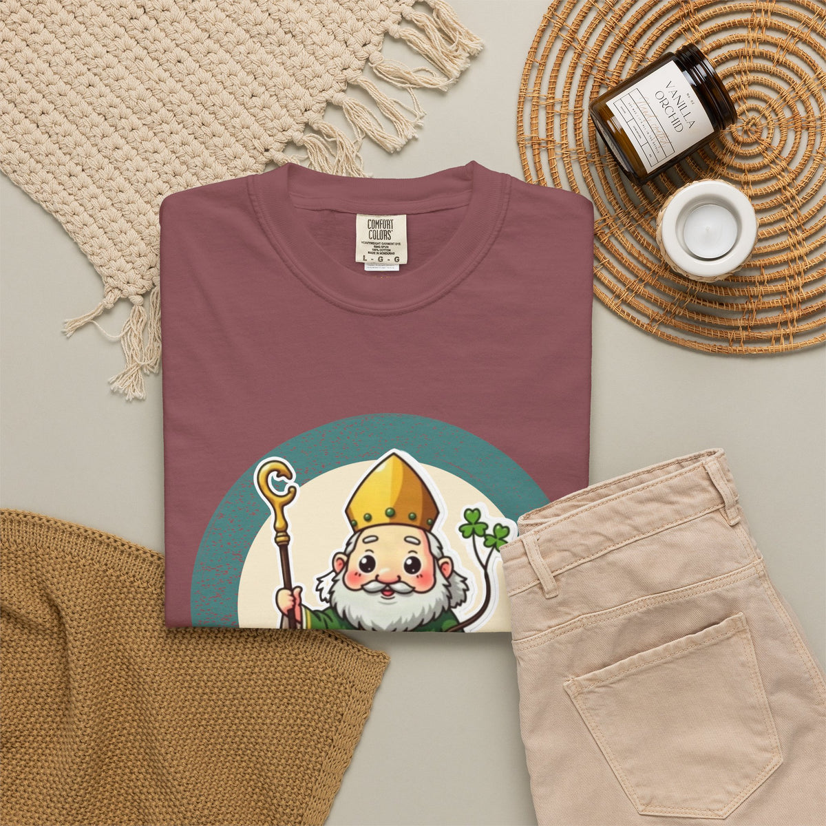 St Patrick · “He came back anyway.” — Garment-Dyed T-Shirt