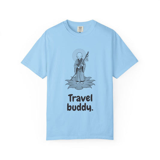Jizō · “Travel buddy.” — Garment-Dyed One-Ink Tee