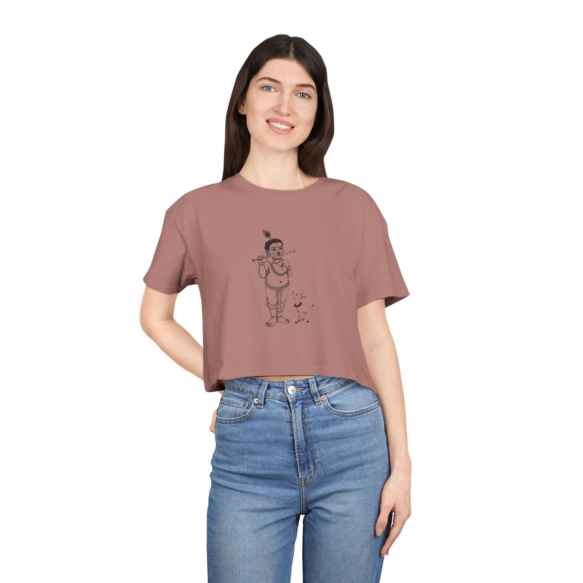 Krishna: Protector of Cows — Women's Crop Tee