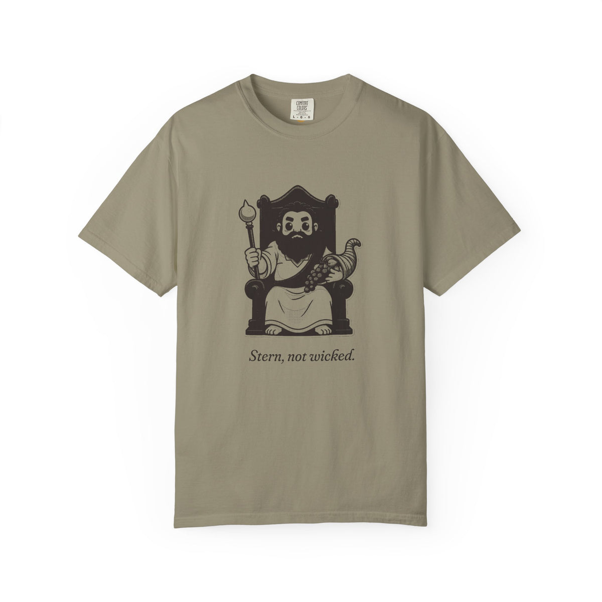 Hades · “Stern, not wicked.” — Garment-Dyed One-Ink Tee