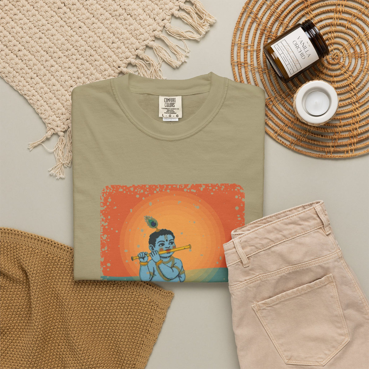 Krishna · “Butter thief. Heart thief.” — Garment-Dyed T-Shirt