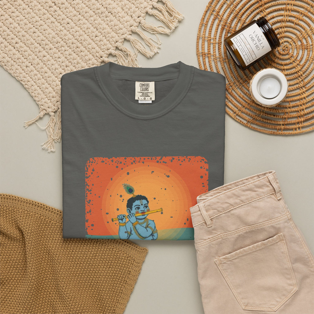 Krishna · “Butter thief. Heart thief.” — Garment-Dyed T-Shirt