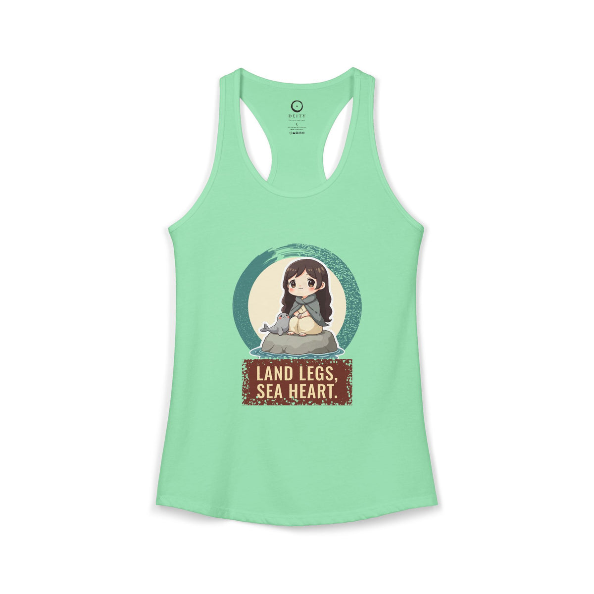 Selkie: Grey Selkie of Sule Skerry — Women's Racerback Tank