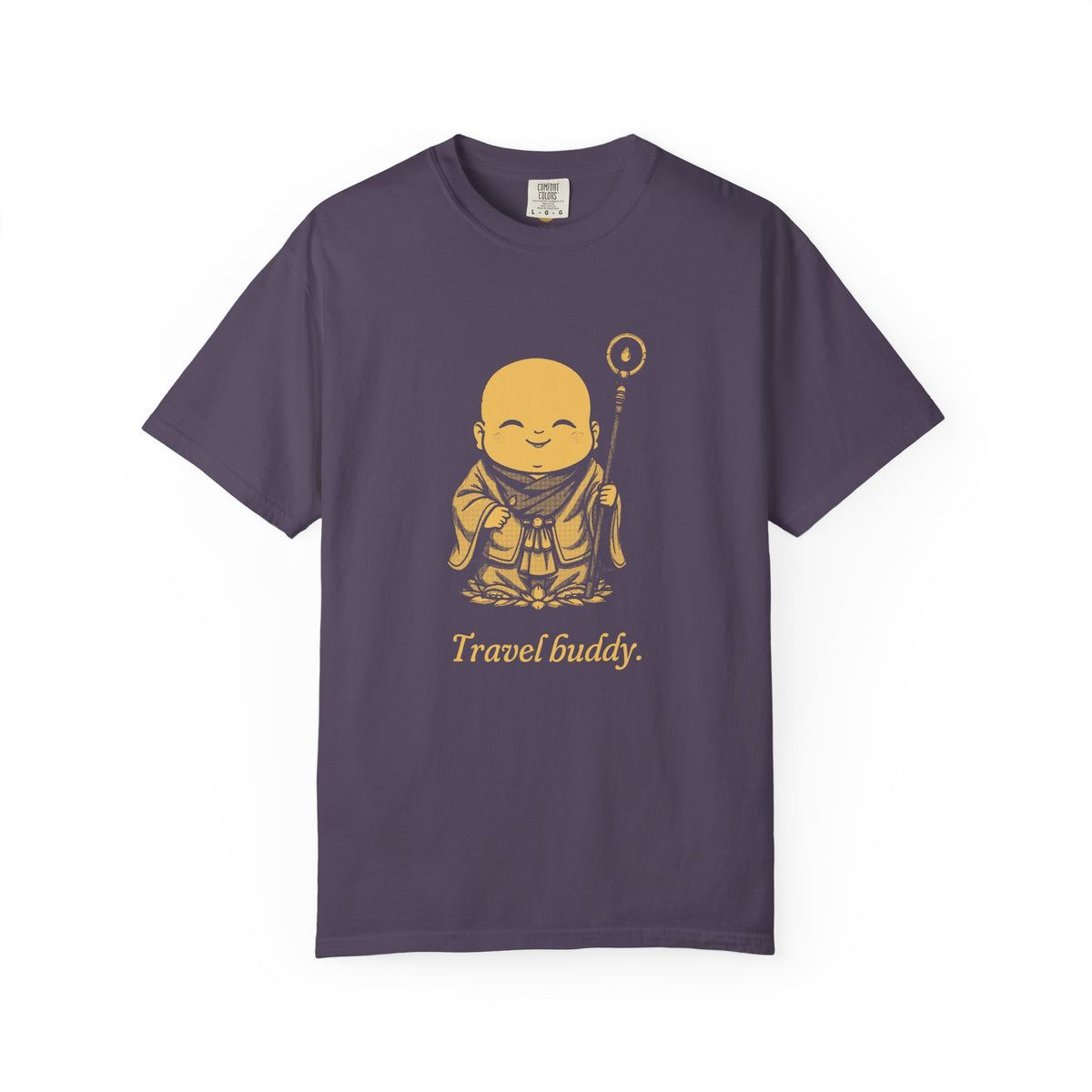 Jizō · “Travel buddy.” — Garment-Dyed One-Ink Tee