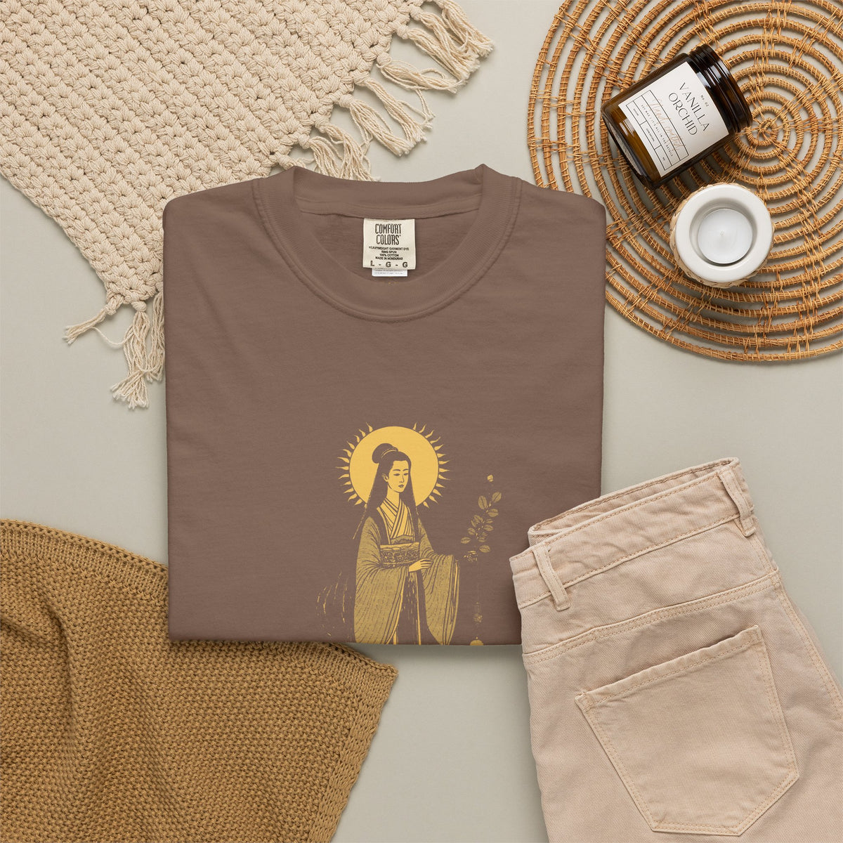 Amaterasu · “Came out of the cave for this.” — Garment-Dyed One-Ink Tee