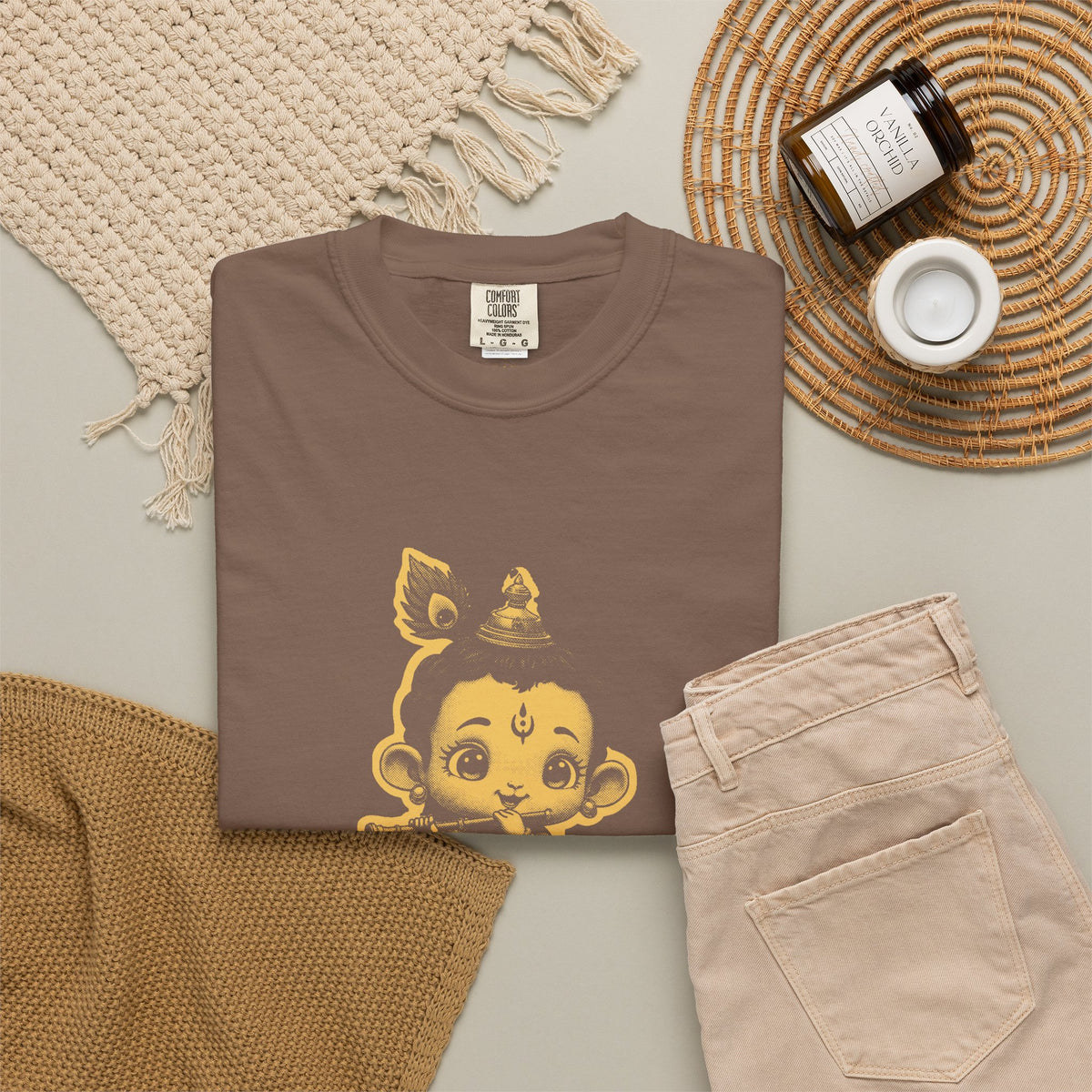 Krishna · “Butter thief. Heart thief.” — Garment-Dyed One-Ink Tee