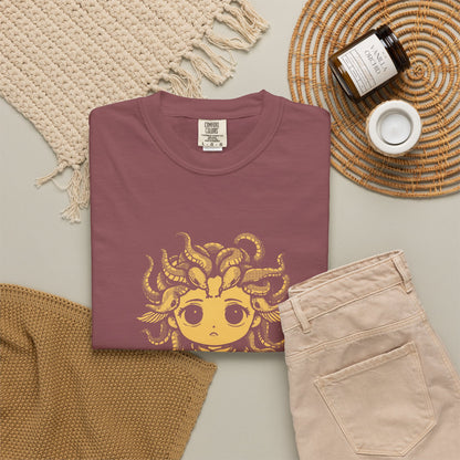 Medusa · “Look again.” — Garment-Dyed One-Ink Tee