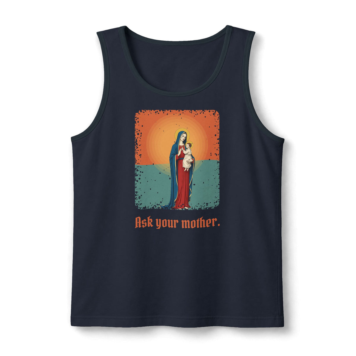 The Virgin Mary: Seat of Wisdom — Unisex Muscle Tank