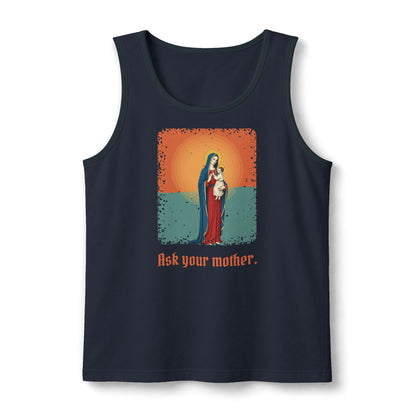 The Virgin Mary: Seat of Wisdom — Unisex Muscle Tank