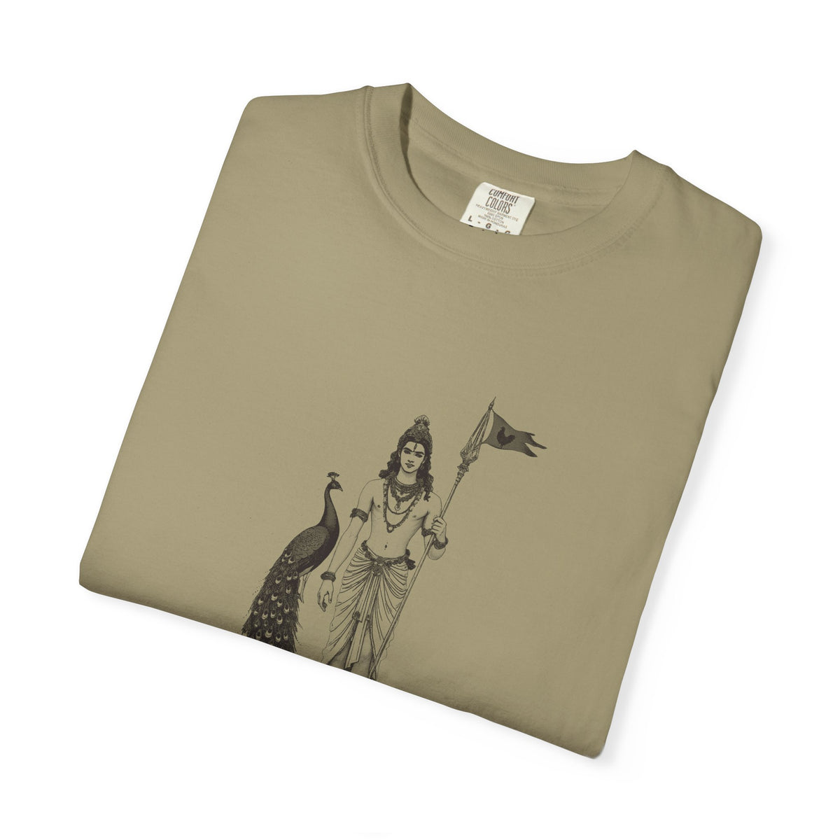 Murugan: Rider of the Peacock — Garment-Dyed One-Ink Tee