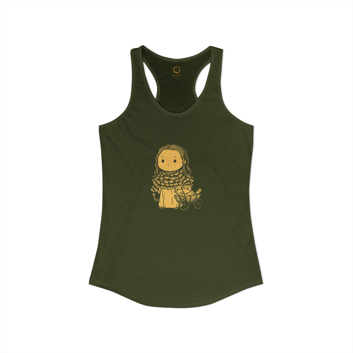 Freyja: Cats at the Reins — Women's Racerback Tank