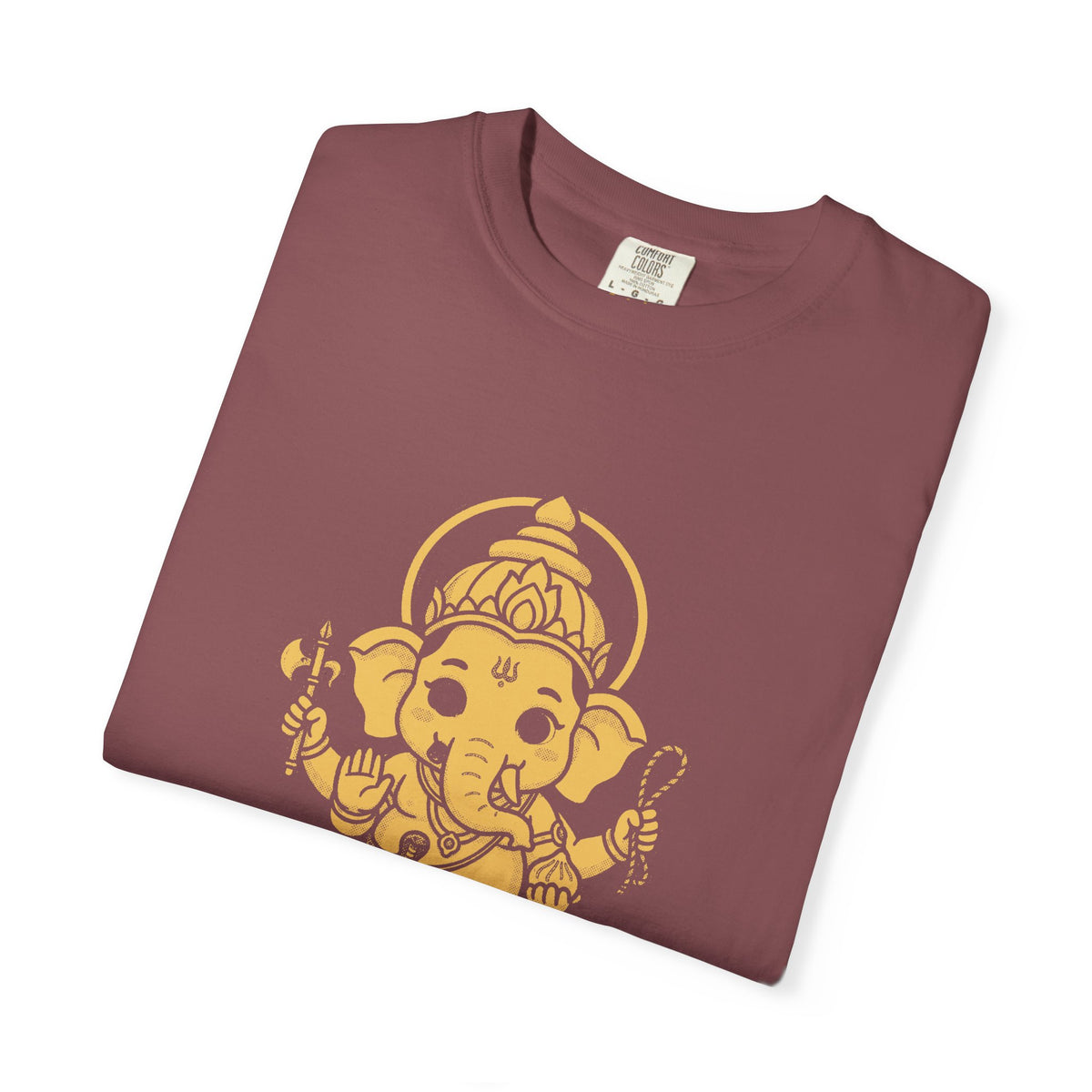 Ganesha · “First things first.” — Garment-Dyed One-Ink Tee