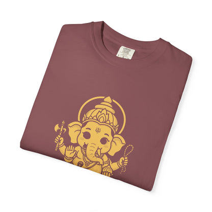 Ganesha · “First things first.” — Garment-Dyed One-Ink Tee