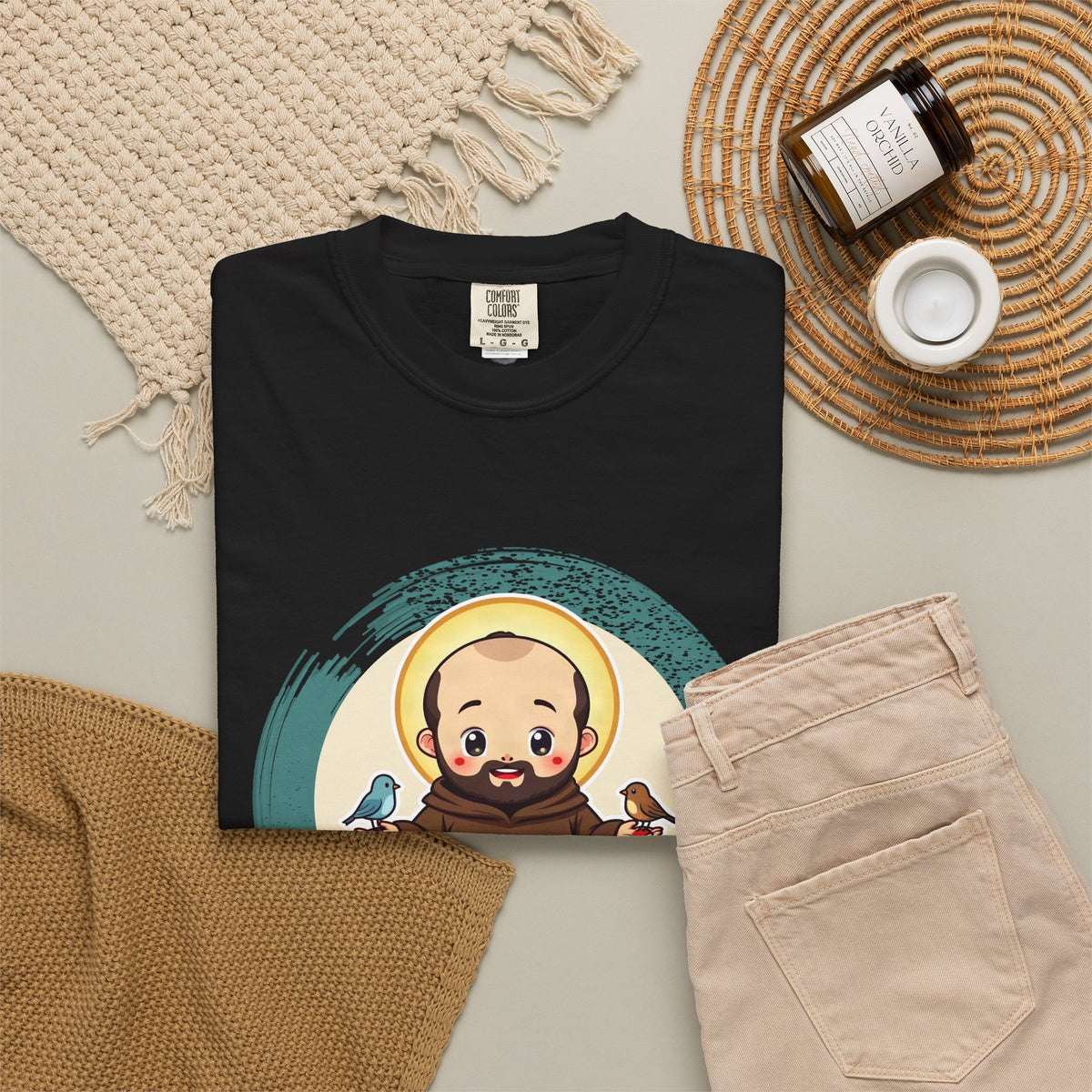 St Francis of Assisi · “Talks to birds. They listen.” — Garment-Dyed T-Shirt